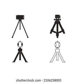ilustración vectorial de icono trípode diseño plano