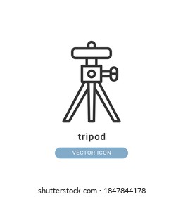 tripod icon vector illustration. tripod icon outline design.