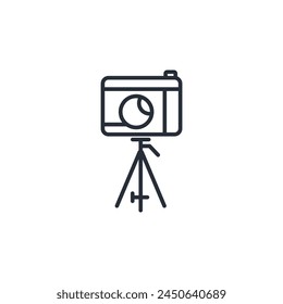 tripod icon. vector.Editable stroke.linear style sign for use web design,logo.Symbol illustration.