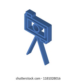 Tripod isometric left top view 3D icon