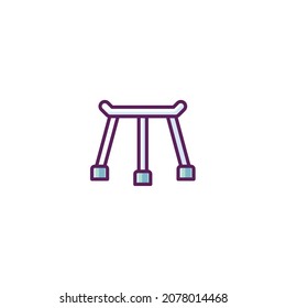 Vector de Ilustración de Icono de Laboratorio Tripod, icono de herramientas de Laboratorio Químico.