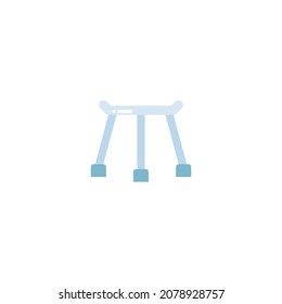 Vector de Ilustración de Icono Plano de Laboratorio Tripod, icono de herramientas de Laboratorio Químico.