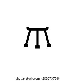 Tripod Laboratory Glyph Icon - Science and Chemical Elements Icon Vector Illustration Isolated.