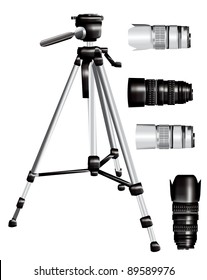 Tripod and lens set eps10