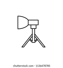 tripod light. Element of job lighting icon for mobile concept and web apps. Thin line tripod light can be used for web and mobile on white background
