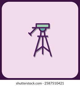 Tripod Mounted Camera Icon Design Element