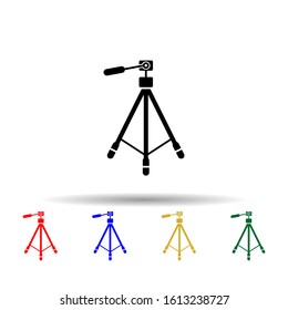 Tripod multi color style icon. Simple glyph, flat vector of equipment photography icons for ui and ux, website or mobile application