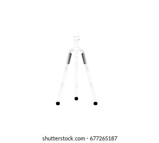 Tripod on white background