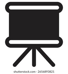 Ilustración de la pantalla del proyector del trípode� eps 10
