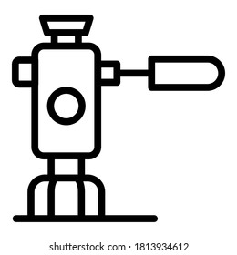 Icono de rack de trípode. Icono de vector de rack de esquema trípode para diseño web aislado en fondo blanco