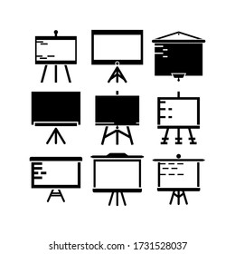 icono de pantalla de trípode o logotipo símbolo de signo aislado ilustración vectorial - Colección de iconos vectoriales de estilo negro de alta calidad
