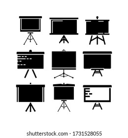 tripod screen  icon or logo isolated sign symbol vector illustration - Collection of high quality black style vector icons
