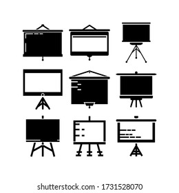 icono de pantalla de trípode o logotipo símbolo de signo aislado ilustración vectorial - Colección de iconos vectoriales de estilo negro de alta calidad
