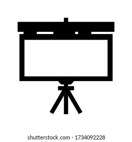 Stativ-Bildschirm-Symbol oder Logo isolierte Zeichen Symbol Vektor-Illustration - hohe Qualität schwarz Stil Vektor-Symbole

