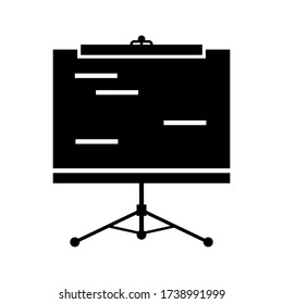 icono de pantalla trípode o logotipo símbolo de signo aislado ilustración vectorial - iconos vectoriales de estilo negro de alta calidad
