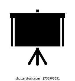 icono de pantalla trípode o logotipo símbolo de signo aislado ilustración vectorial - iconos vectoriales de estilo negro de alta calidad
