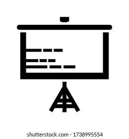 tripod screen  icon or logo isolated sign symbol vector illustration - high quality black style vector icons
