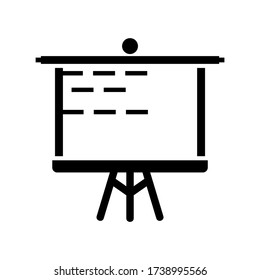 tripod screen  icon or logo isolated sign symbol vector illustration - high quality black style vector icons

