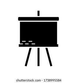 icono de pantalla trípode o logotipo símbolo de signo aislado ilustración vectorial - iconos vectoriales de estilo negro de alta calidad
