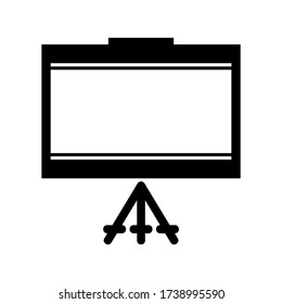 tripod screen  icon or logo isolated sign symbol vector illustration - high quality black style vector icons
