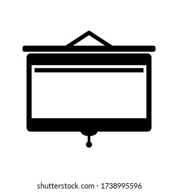 icono de pantalla trípode o logotipo símbolo de signo aislado ilustración vectorial - iconos vectoriales de estilo negro de alta calidad
