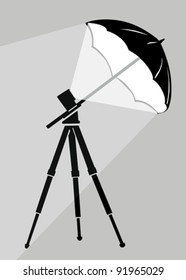 Tripod Silhouette On Gray Background Vector Stock Vector (Royalty Free ...