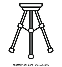 Tripod stand icon outline vector. Camera mobile stand. Photo phone tripod