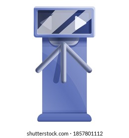 Tripod turnstile icon. Cartoon of tripod turnstile vector icon for web design isolated on white background