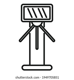 Icono de torniquete de trípode. Esquema Icono de vector de torniquete trípode para diseño web aislado en fondo blanco