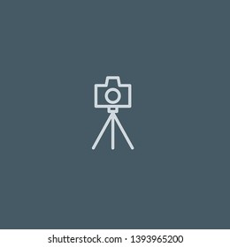 Tripod vector icon. Tripod concept stroke symbol design. Thin graphic elements vector illustration, outline pattern for your web site design, logo, UI. EPS 10.