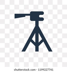 Tripod vector icon isolated on transparent background, Tripod transparency concept can be used web and mobile