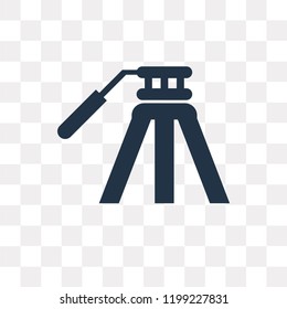 Tripod vector icon isolated on transparent background, Tripod transparency concept can be used web and mobile