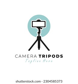 tripod vector illustration logo design