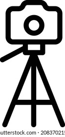 tripod Vector illustration on a transparent background. Premium quality symbols. Stroke vector icon for concept and graphic design.