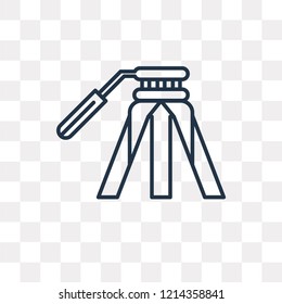 Tripod vector outline icon isolated on transparent background, high quality linear Tripod transparency concept can be used web and mobile