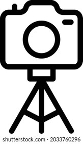 tripod vector thin line icon