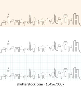 Tripoli Hand Drawn Skyline