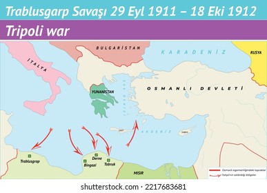 Tripoli War (History Lesson, Maps) Osmanlı Devleti, Trablusgarp Savaşı, Tarih Haritları, Osmanlı, Savaş, Trablusgarp Harita, Çanakkale Savaşı Harita, Tarih, Coğrafya, Deniz Savaşları