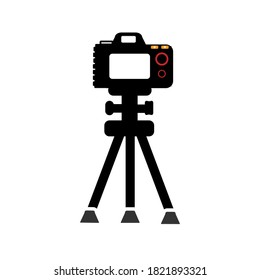 icono de cámara tripot con el modo más nuevo. ilustración vectorial