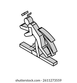 tripped fall man accident isometric icon vector. tripped fall man accident sign. isolated symbol illustration
