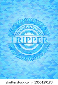 Tripper sky blue mosaic emblem