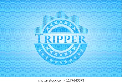 Tripper water wave representation badge.