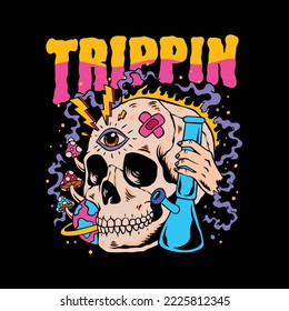 Trippin tees graphic vector. 300dpi. 5000x5000 px.