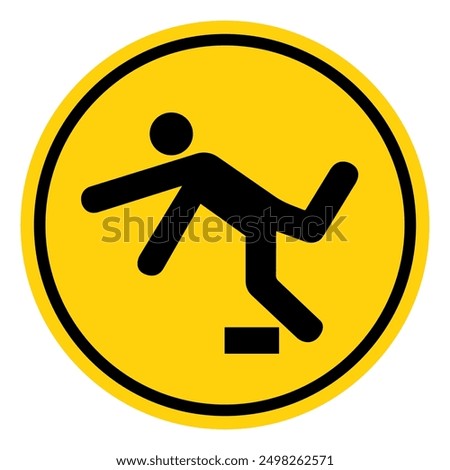 Tripping Hazard Symbol Sign, Vector Illustration, Isolate On White Background Label .EPS10