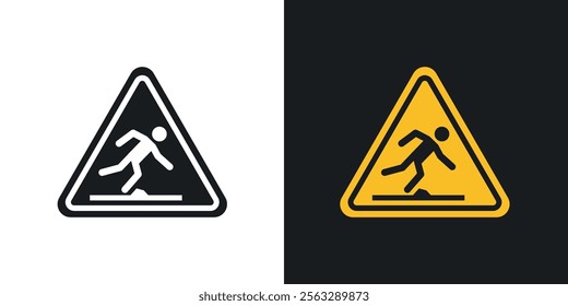 Tripping hazard warning sign pack for app and website ui designs.