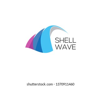 tripple wave mimicking a shell logo