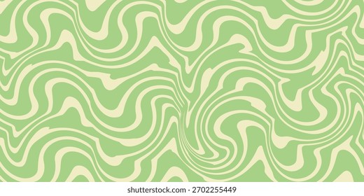 Fondo de líneas de ráfaga de Trippy. Fondo de pantalla de rayas onduladas psicodélicas. Remolino solar lineal. Textura rizada retorcida y distorsionada. Vector 
