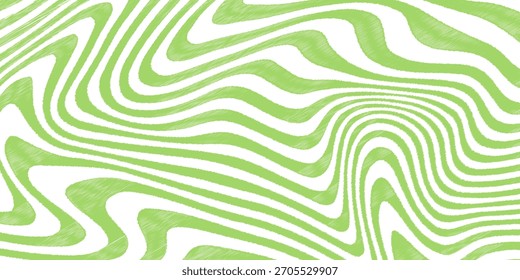 Trippy burst lines background. Psychedelic wavy stripes wallpaper. Linear sunburst swirl. Twisted and distorted curly texture. Vector 
