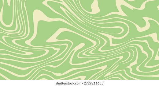 Plano de fundo de linhas de intermitência flexível. Papel de parede de listras onduladas psicodélicas. Espiral de explosão solar linear. Textura enrolada e distorcida. Vetor 
