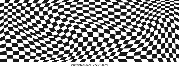 Trippy fondo de tablero de ajedrez retro psicodélico a cuadros 